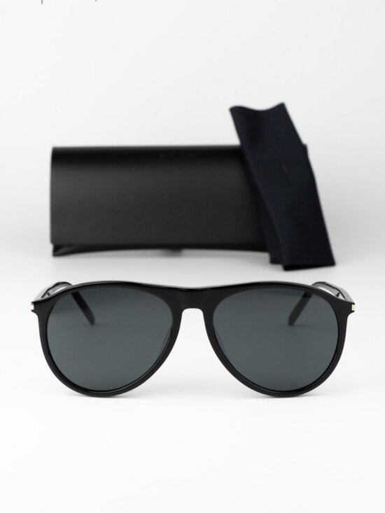 Saint Laurent Women Sunglasses Black Grey Pilot SL667 001 NEW AUTHENTIC main image 9